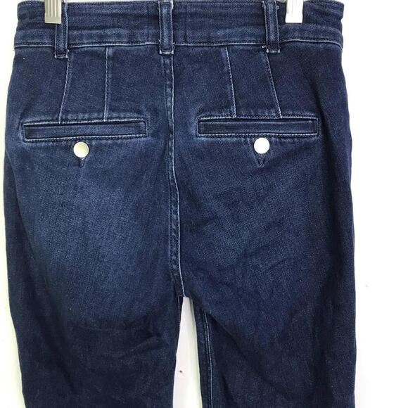 Maeve Jeans Womens 25 Straight Leg Cropped Dark Wash Sailor Pockets Mid Rise - Picture 4 of 10